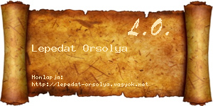 Lepedat Orsolya névjegykártya